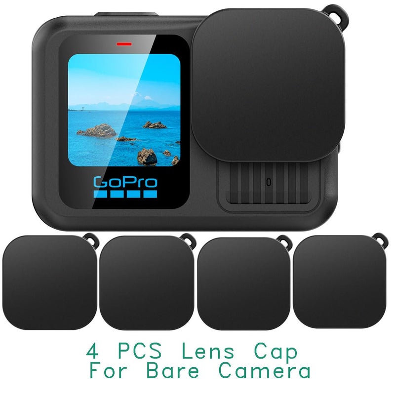 DUWUZEST 4 Pieces Lens Cap for GoPro Hero 13/12/11/10/9 Hero Black Protective Cap Cover Accessories (for Gopro 9/10/11/12/13 Hero) - Image 2